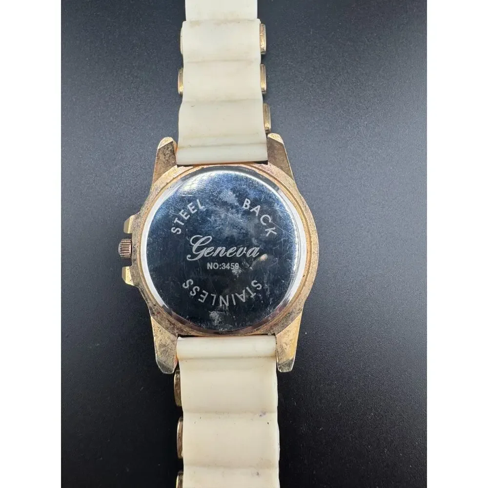 Geneva Bling Watch Crystal Bezel Pave Dial Roman Numerals